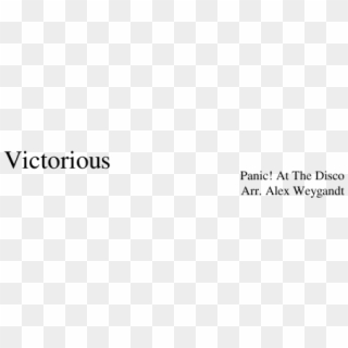 Victorious Sheet Music Composed By Panic At The Disco - Parallel, HD Png Download
