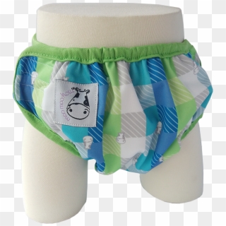 One Size Swim Diaper Checkers With Green Border, HD Png Download