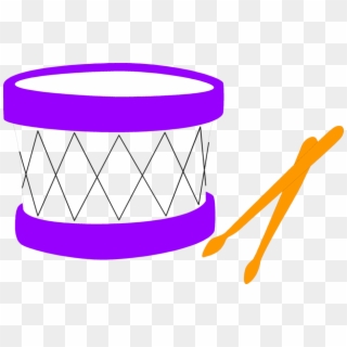 Drum Clipart Drumstick - Purple Drum Clipart, HD Png Download