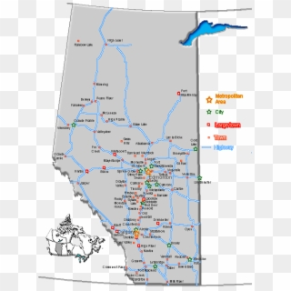 2010 Alberta Municipal Elections - Alberta Highway Map, HD Png Download