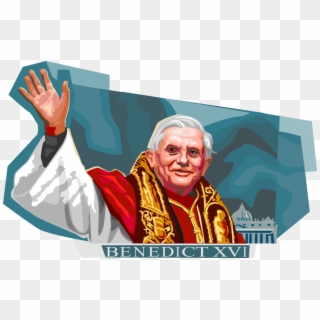 Vector Illustration Of Pope Benedict Xvi, Pontiff Head, HD Png Download