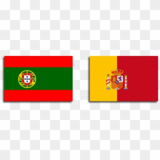 Redesignsportugal And Spain Flags In The Style Of Each - Spanish And Portuguese Flags, HD Png Download