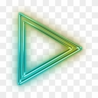 #neon #triangulo #tumblr #triangle #translucent - Neon Arrow Png, Transparent Png