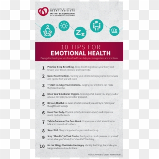 10 Tips For Emotional Health - Emotional Health Tips, HD Png Download