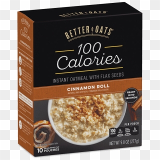 Better Oats 100 Calories Cinnamon Roll Instant Oatmeal - Better Oats 100 Calories, HD Png Download