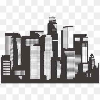 Bulding Clipart Los Angeles Building - Los Angeles Skyline Graphic, HD Png Download