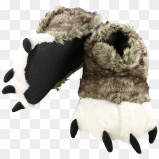 Paw Slipper Image - Wolf Slippers, HD Png Download