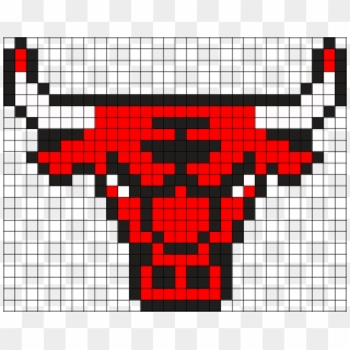 Chicago Bulls Perler Bead Pattern / Bead Sprite - Pixel Art Chicago Bulls, HD Png Download