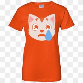 Check Awesome Sad Cat Emoji Emoticon Cute T Shirt - T-shirt, HD Png Download