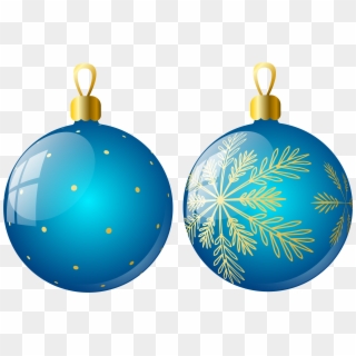 Christmas Ornaments Two Blue Ball Png - Christmas Tree Ornaments Png, Transparent Png