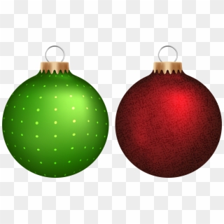 Green And Red Christmas Balls Png Clip Art - Christmas Balls Green And Red, Transparent Png