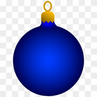 Blue Ornament Clipart - Clip Art Blue Christmas Ornaments, HD Png Download