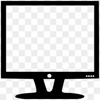 Big Image - Computer Monitor Clip Art Black And White, HD Png Download