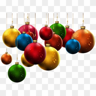 Hanging Christmas Balls Clip - Hanging Christmas Decorations Png, Transparent Png