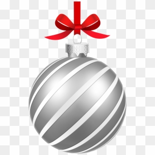 Silver Christmas Ball Png, Transparent Png