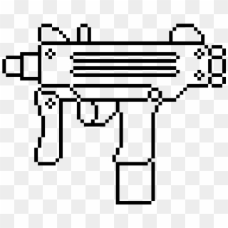 Basic Uzi Outline - Drawing, HD Png Download