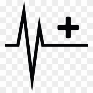 Line Clipart Heartbeat - Cross, HD Png Download