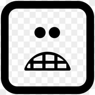 Scared Emoticon Square Face Comments - Anger Icon, HD Png Download