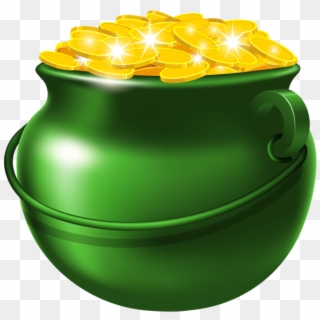 Leprechaun Pot Of Gold Clipart - Green Pot Of Gold, HD Png Download