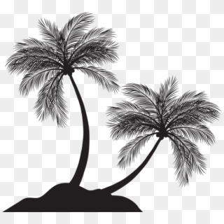 Palm Trees Silhouette Png, Transparent Png