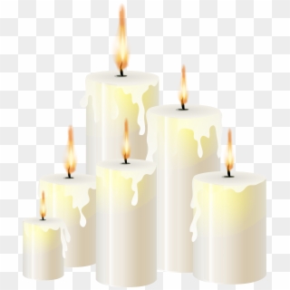 White Candles Png Clip Art, Transparent Png