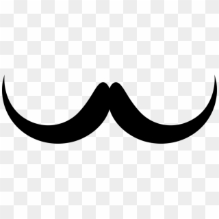 Handlebar Moustache Silhouette Brown Hair Beard - Moustache Silhouette, HD Png Download
