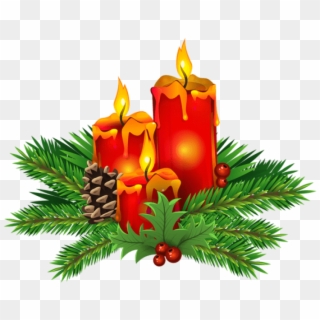 Free Png Christmas Candles Png - Christmas Candle Clipart Transparent, Png Download