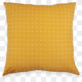 Gold Organic Cotton Cross Stitch Toss Pillow Cover - Throw Pillow, HD Png Download