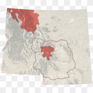 Yellowstone - Map Continental Divide Yellowstone, HD Png Download