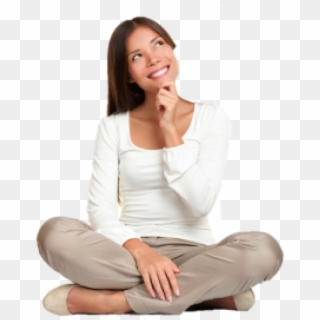 Thinking Woman Png Free Download - Transparent Background Girl Thinking, Png Download