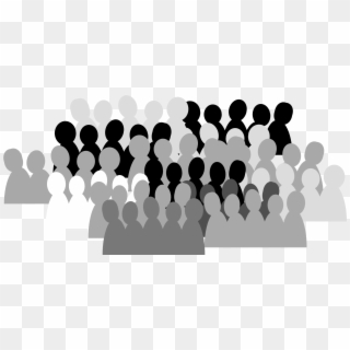 Concert Crowd Silhouette Png - Crowd Of Animated People, Transparent Png