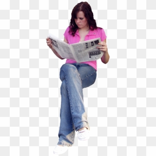 Sitting Person Png - People Sitting Reading Png, Transparent Png