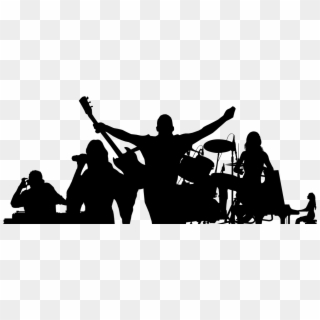 Silhouette Crowd Mobile - Music Silhouette No Background, HD Png Download