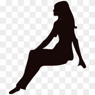 Woman Sitting Silhouette Png - Sitting People Png Silhouette, Transparent Png