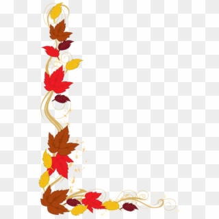 Clip Art Of An Autumn Leaf Border - Thanksgiving Clip Art Borders, HD Png Download