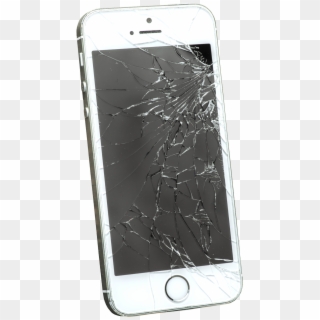 Cracked-iphone1 - Cracked Phone Transparent, HD Png Download