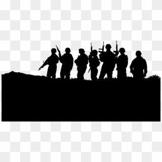Silhouettes Clipart Prior - Silhouette Of Soldiers Transparent, HD Png Download