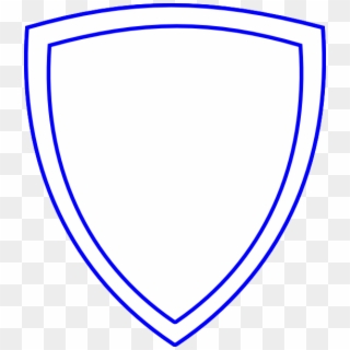 Shield - Outline - Shield White Blue Png, Transparent Png