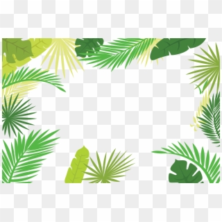 Leaf Text Illustration Arecaceae Palm Branch Border - Palm Leaves Border Png, Transparent Png