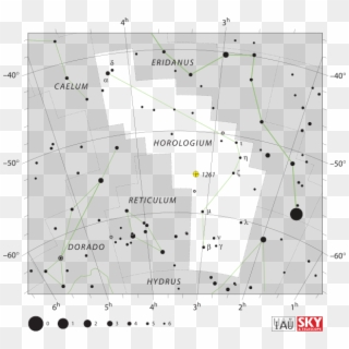 The Horologium Constellation - Corvus Constellation Star Chart, HD Png Download
