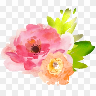 Watercolor Floral Elements Pretty - Watercolor Flower Transparent Background, HD Png Download