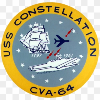 Uss Constellation Insignia 1961 - Uss Constellation Logo, HD Png Download