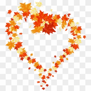 Download - Fall Leaves Heart Clipart, HD Png Download