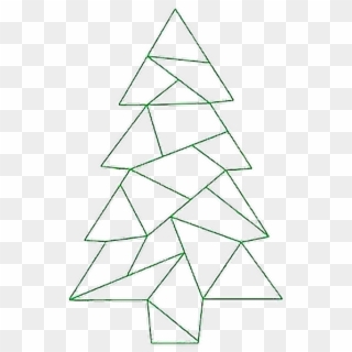 Geometric Christmastree Christmas Tree Lines - Christmas Tree, HD Png Download