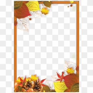 Transparent Fall Frame With Leaves Gallery Png Png - Autumn Page Borders Microsoft Word, Png Download