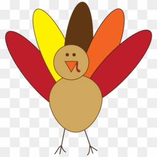 Thanksgiving Clipart Free Black And White For Kids - Simple Turkey Clip Art, HD Png Download