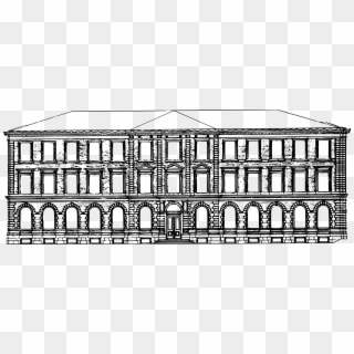 Facade Old House, Pirot Building Drawing - Very Big House Clipart, HD Png Download