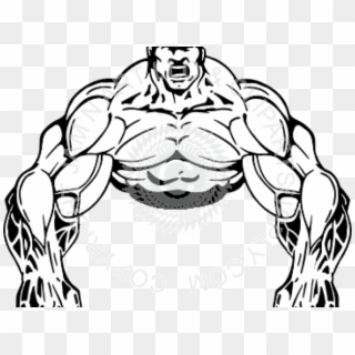 Bodybuilding Clipart Muscle Man - Bodybuilder Clipart, HD Png Download