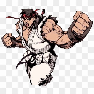 rgm501, evil ryu, ryu (street fighter), street fighter, highres,  comparison, dark skin, dougi, headband, karate gi, official alternate  costume, official alternate hairstyle, serious, signature, simple  background, standing - Image View 