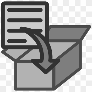 How To Set Use Document Into Box Icon Png, Transparent Png
